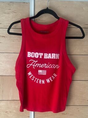 Boot Barn Red Women's Graphic Tank Top - American Western Wear